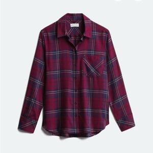 Red and Blue Casual Button Down Shirt